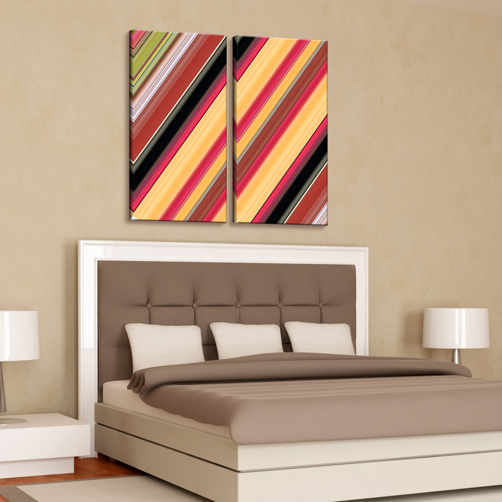 Geometric Study VIII Canvas Wall Art 2-Piece Set