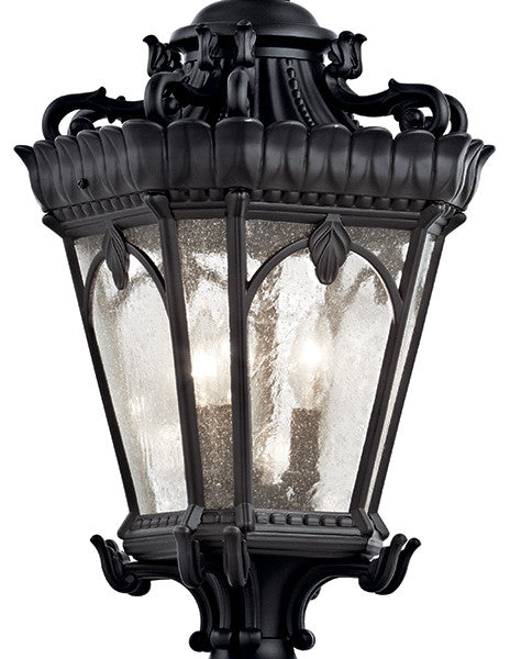 Outdoor Post Mount 3-Light, Textured Black