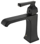Fine Fixtures Arched Square Single Hole Bathroom Faucet, Black