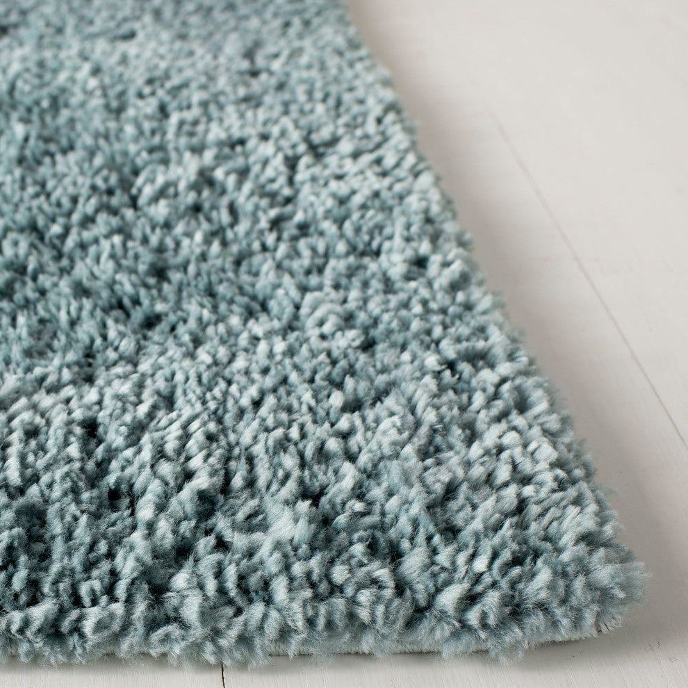Safavieh August Shag Collection AUG900 Rug, Aqua, 5'3" x 7'6"