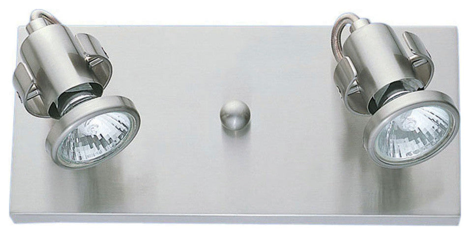 2x50W Track Light, Matte Nickel Finish