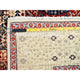 White, Hand Knotted, 100% Wool, Mamluk Design, Oriental Rug, 4'10"x7'