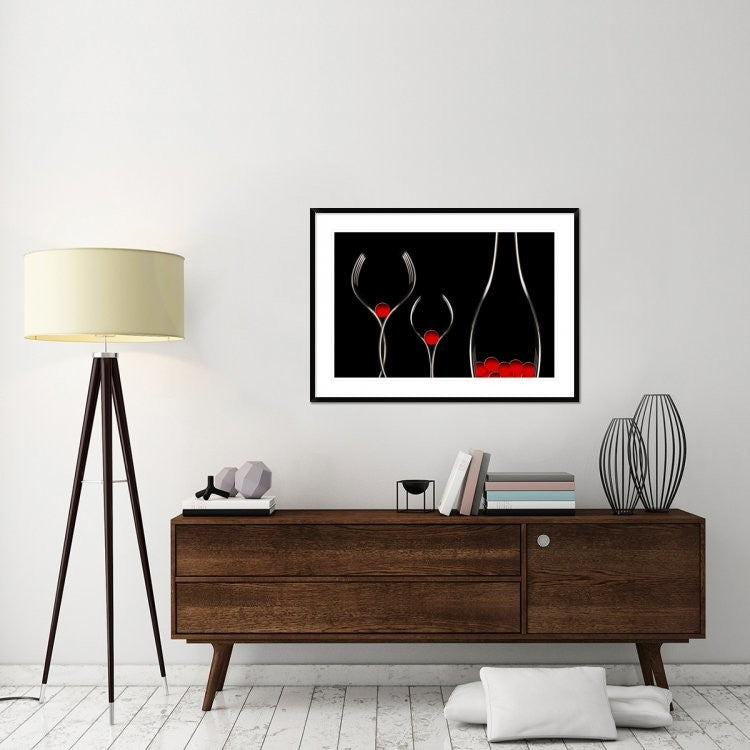 "F O R K" Framed Digital Print by Doris Reindl, 44x32"