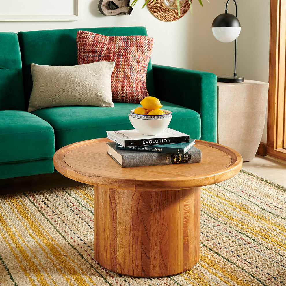 Safavieh Devin Round Coffee Table, Natural
