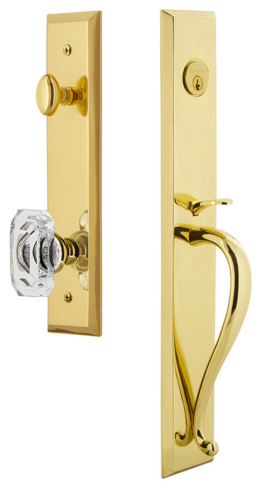 Fifth Avenue Dummy Handleset, S Grip and Baguette Clear Crystal Knob, 849273
