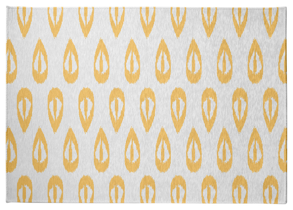 Ikat Tears Chenille Rug, Sunshine Yellow, 5'x7'