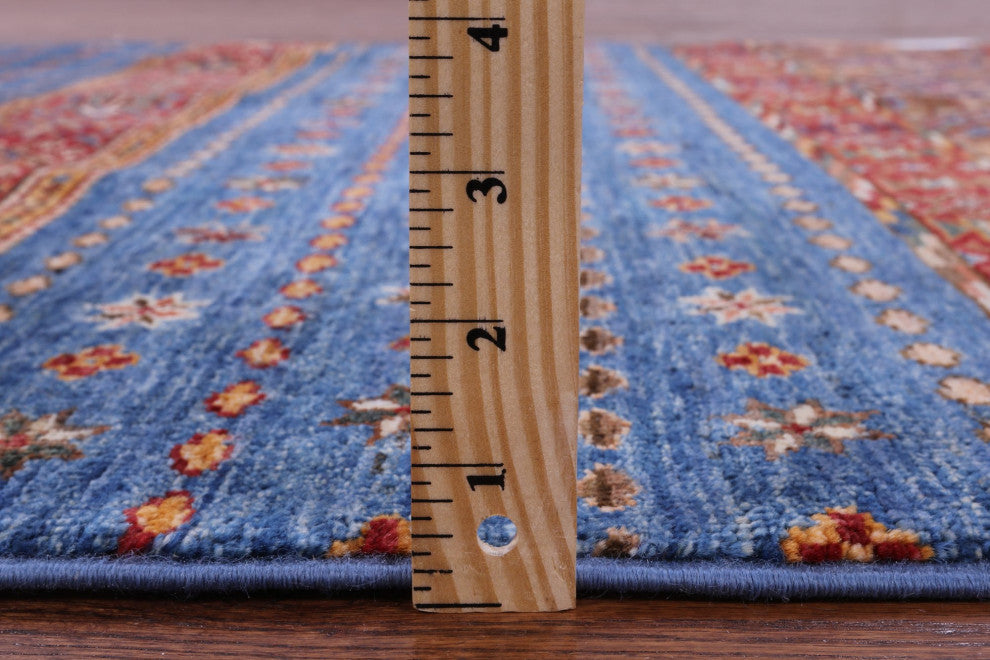 4' 3" X 5' 5" Super Kazak Khorjin Hand Knotted Rug Q11065