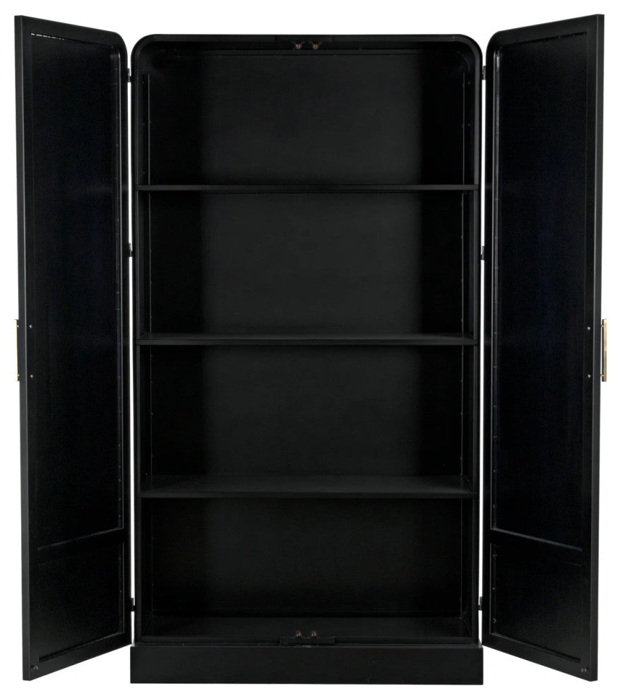 NOIR Furniture - Tresor Hutch in Matte Black - GHUT152MTB