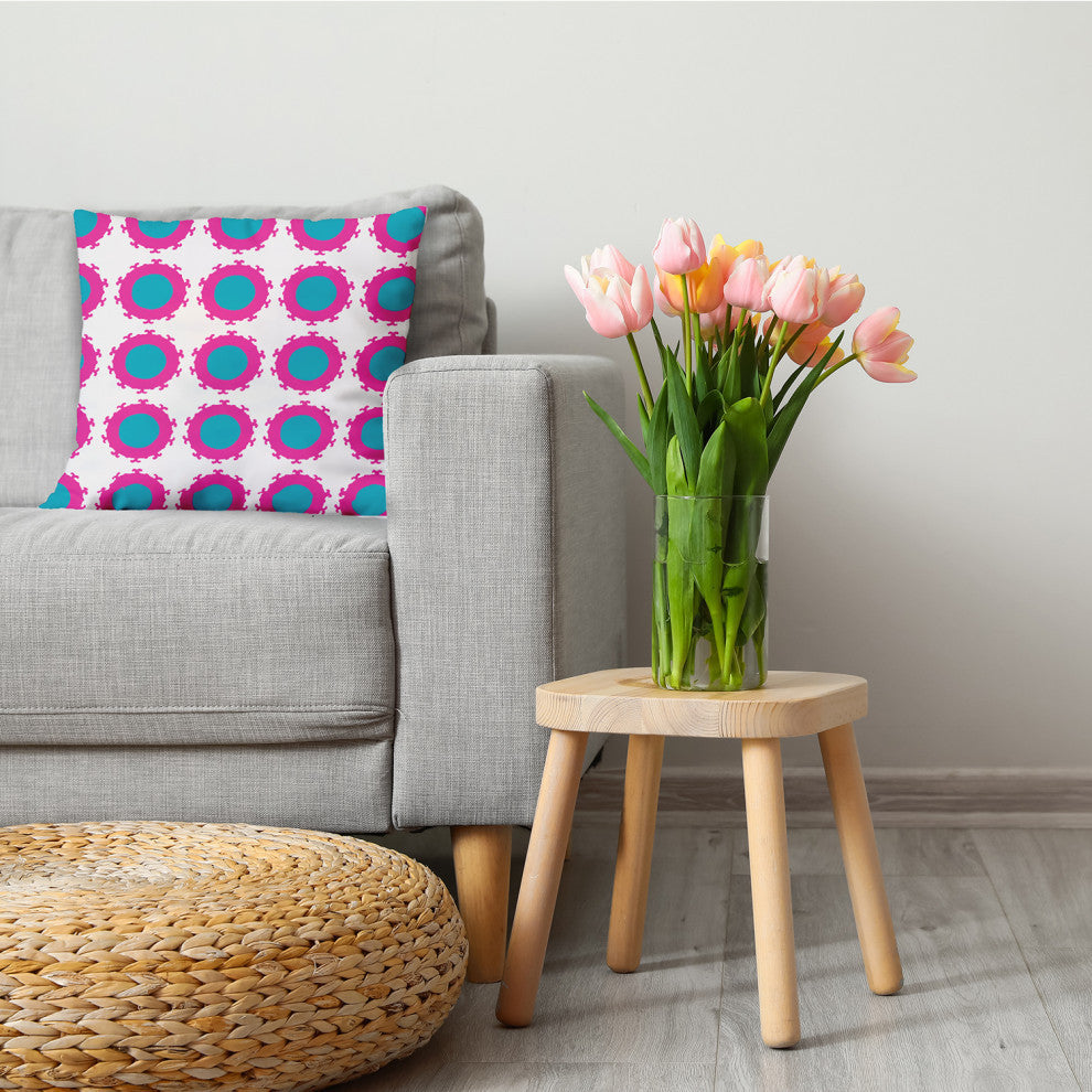 Pan Bubbles Decorative Throw Pillow, Explorer Blue, 16"x16"
