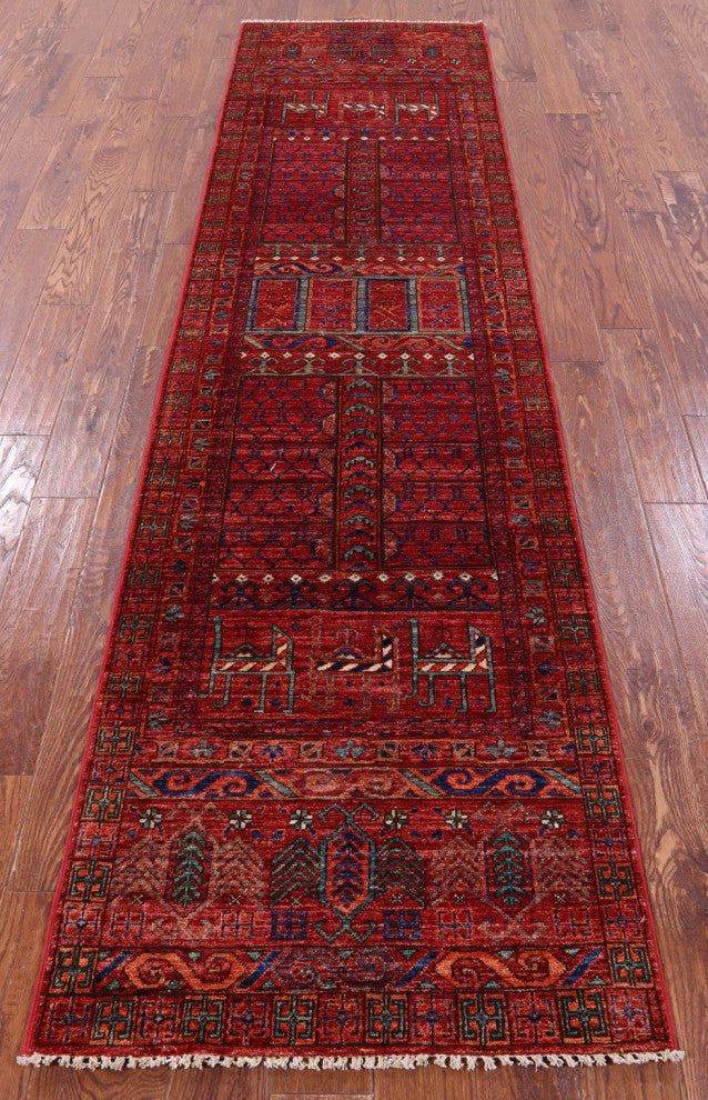 Runner Handmade Fine Turkmen Ersari Rug 2' 8" X 10' 3" Q10886