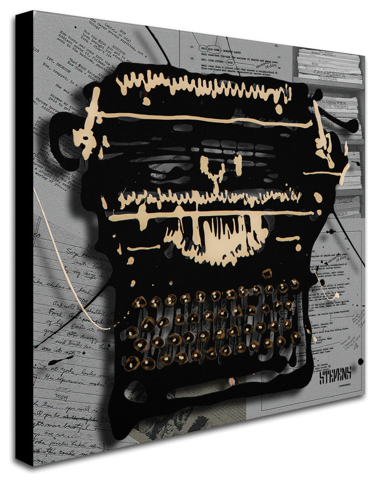 'Movie Typewriter' Canvas Art by Roderick Stevens