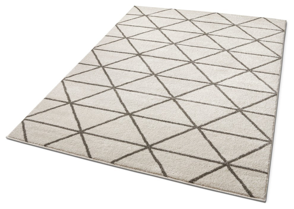 Well Woven Serenity Dulce Modern Geometric Triangles Ivory Area Rug SE-142