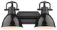 Duncan 2-Light Bath Vanity With Black Shade
