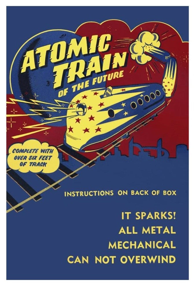 "Atomic Train of the Future" Digital Paper Print by Retrotrans, 26"x38"