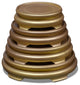 4.5 in Round Asian Wooden Stand, Gold
