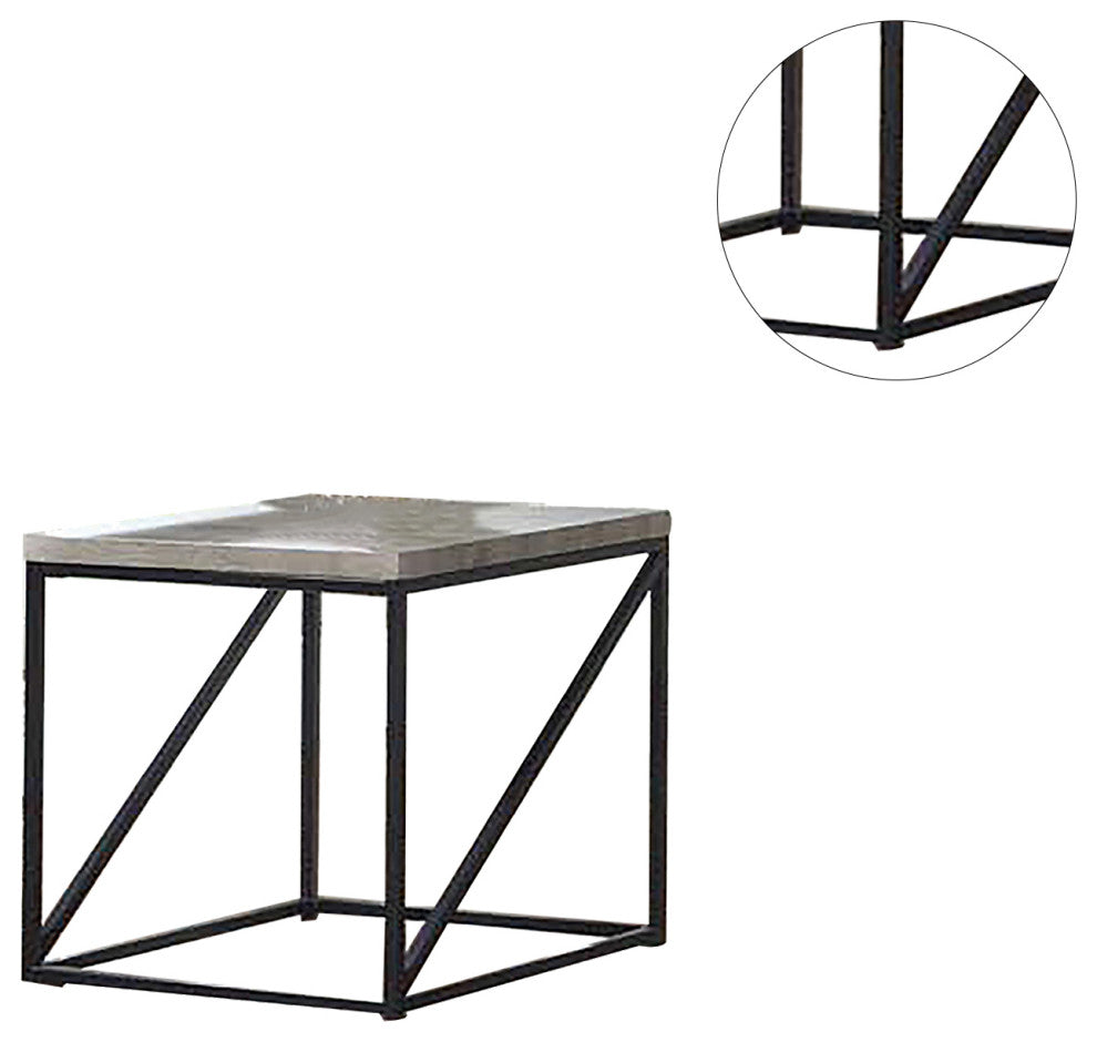 Square End Table, Sonoma Gray