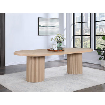 Belinda Oak Wood Dining Table, Oak
