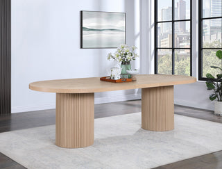 Belinda Oak Wood Dining Table, Oak