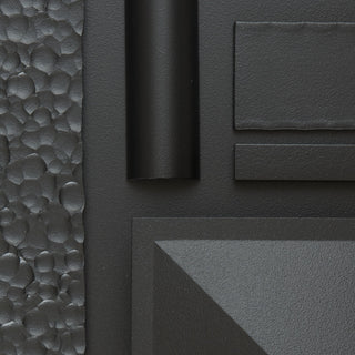 Shadow Box Large Outdoor Sconce, Coastal Black/Coastal Natural Iron