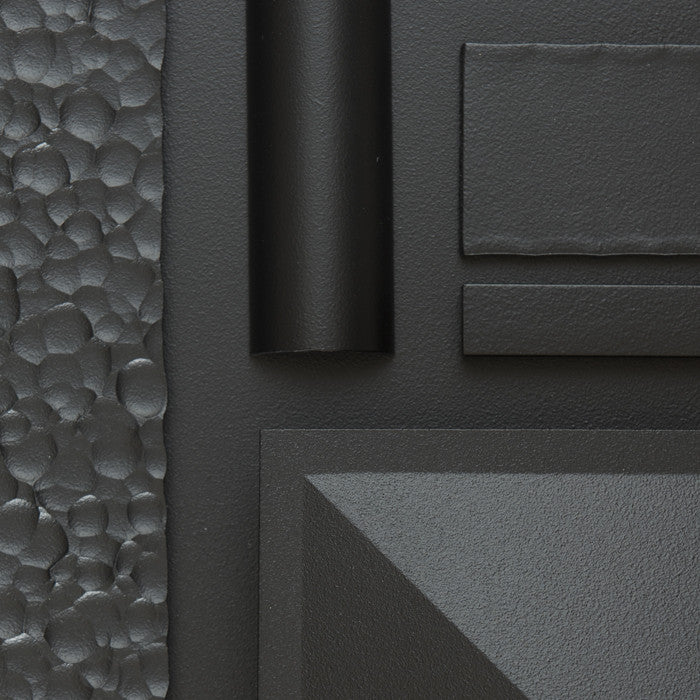 Shadow Box Large Outdoor Sconce, Coastal Black/Coastal Natural Iron