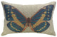 Blue Butterfly Linen Pillow