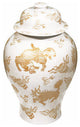 White and Gold Ginger Jar