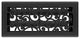 Wonderland Floor Register, Black Iron, 4x10
