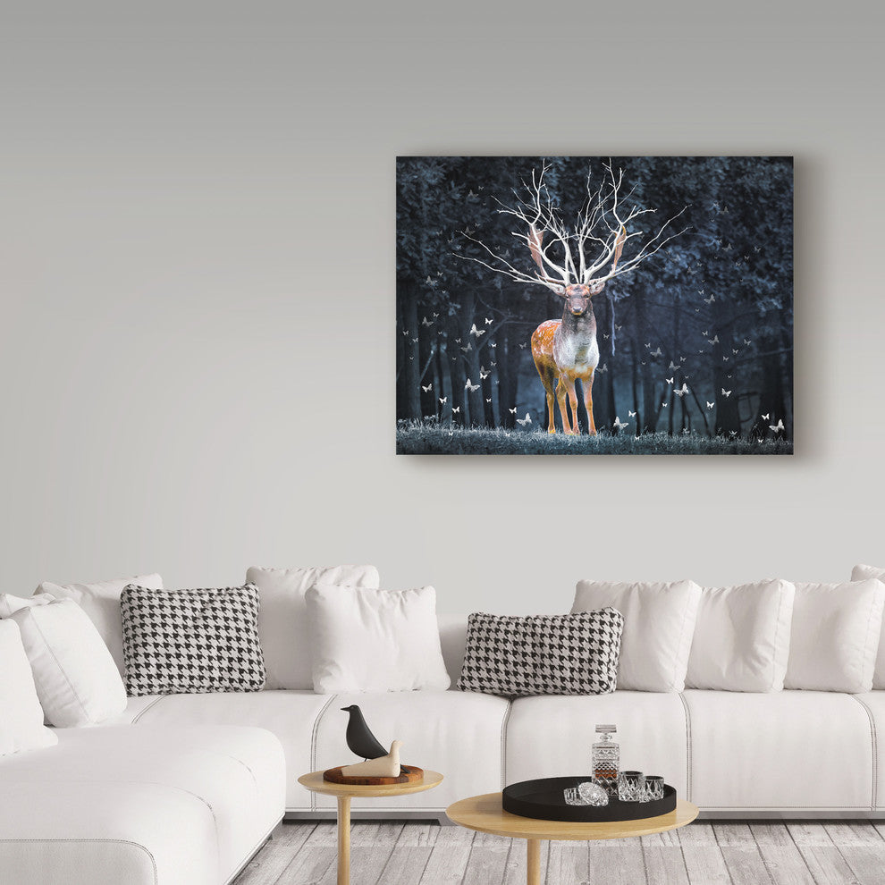 "Magical Deer" by Ata Alishahi, Canvas Art, 24"x18"
