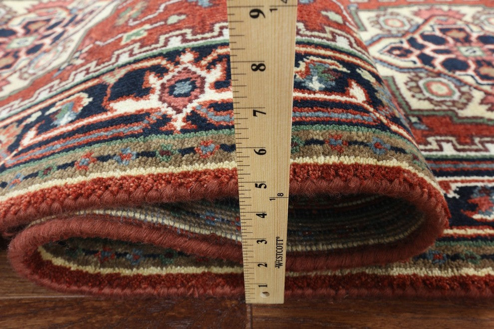3'x20' Heriz Serapi Runner Red Hand Knotted Wool Area Rug H9215