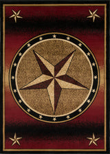 American Destination Amarillo Texas Star Area Rug, 7'10"x9'10"