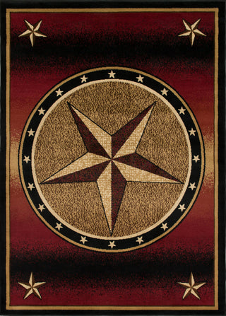 American Destination Amarillo Texas Star Area Rug, 7'10"x9'10"