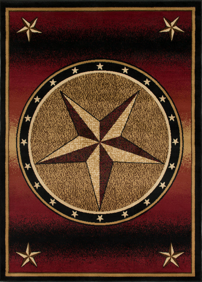 American Destination Amarillo Texas Star Area Rug, 7'10"x9'10"