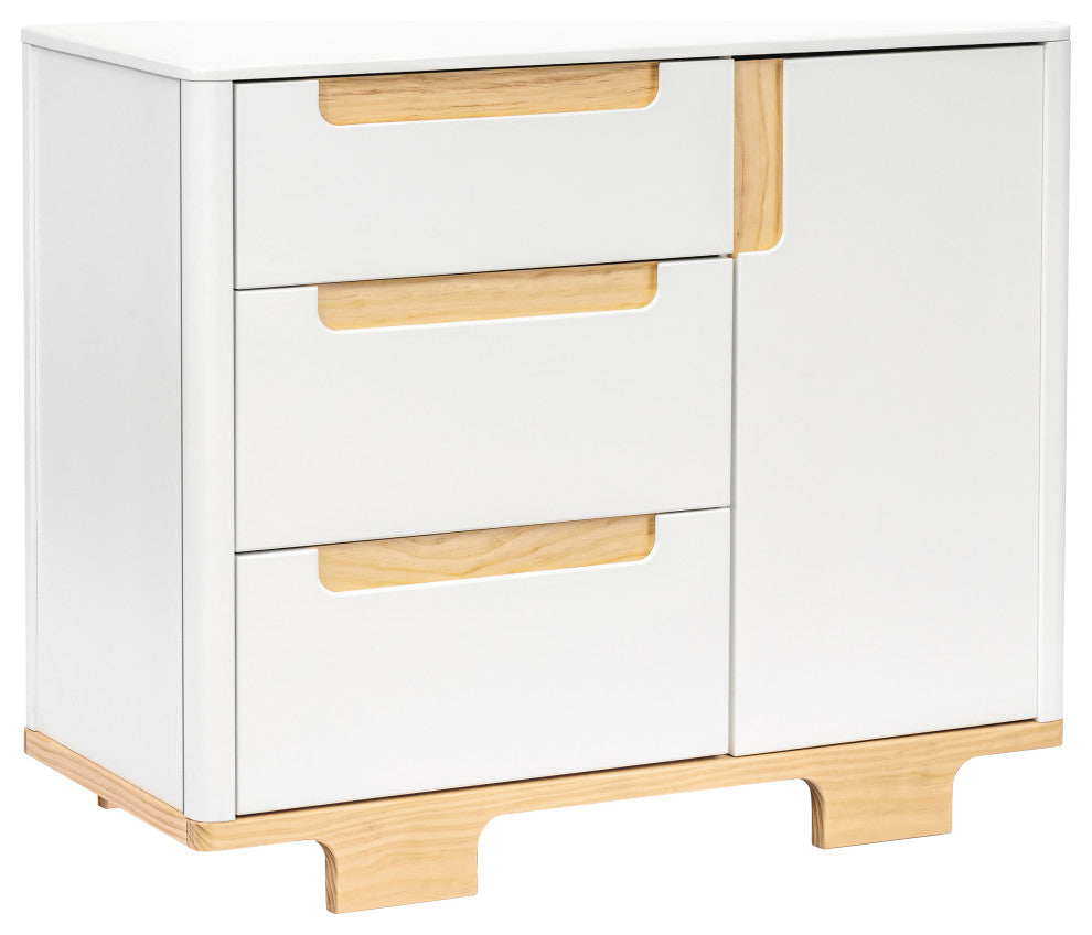 Yuzu 3-Drawer Changer Dresser, White Natural