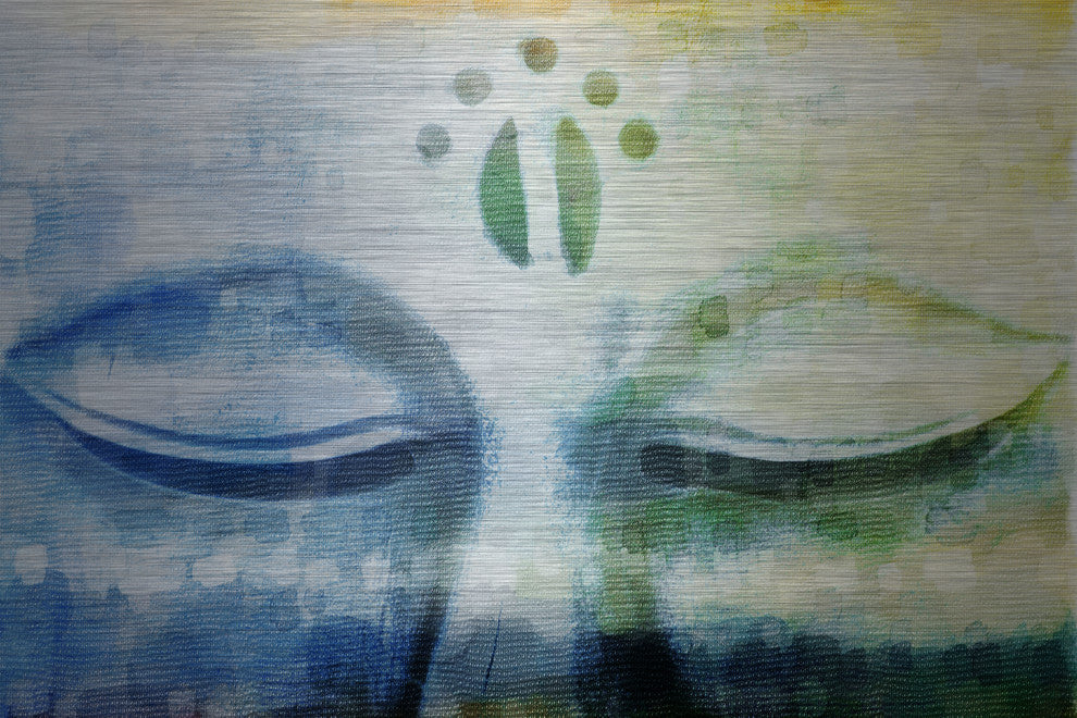 "Meditation" Painting Print on Brushed Aluminum, 45"x30"