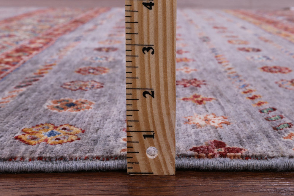 4' 10" X 6' 7" Handmade Khorjin Super Kazak Wool Rug Q11204