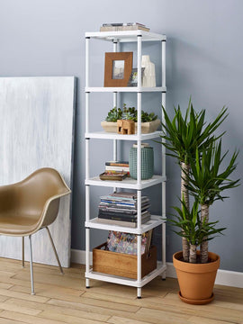 MeshWorks Narrow Shelving Unit, Black