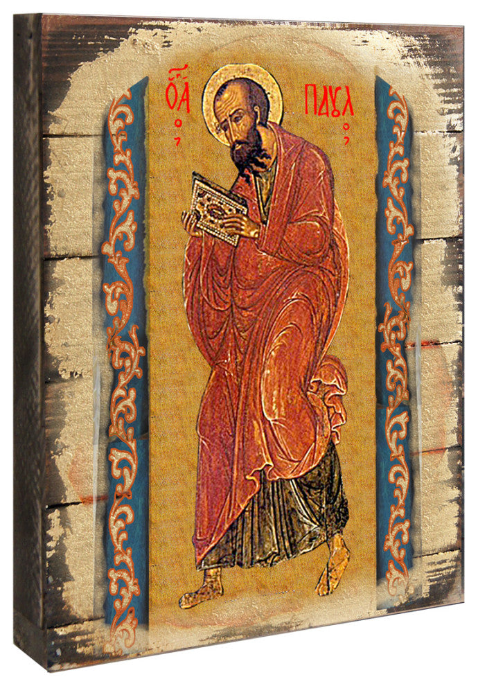 Icon Saint Paul Icon Wall Art On Wood, 16 Inch