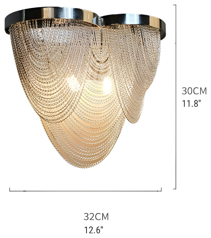 Luxury Chain Wall Lamp in American Style for Living Room, Bedroom