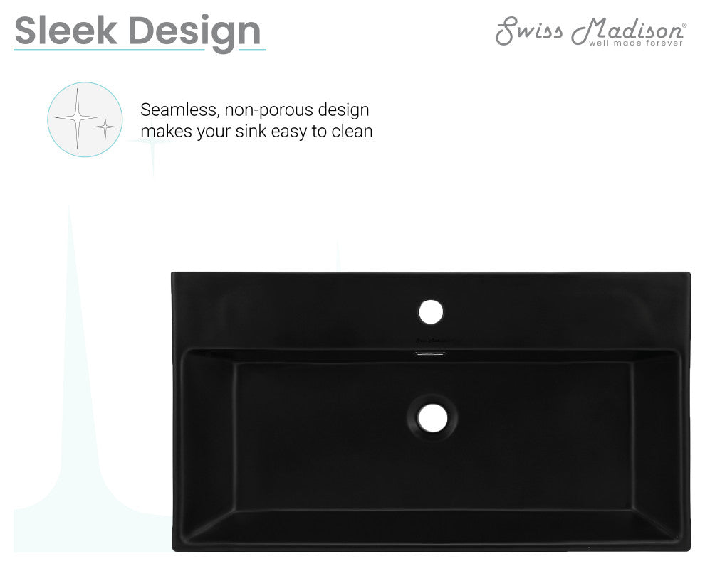 Claire 30" Rectangle Wall-Mount Bathroom Sink