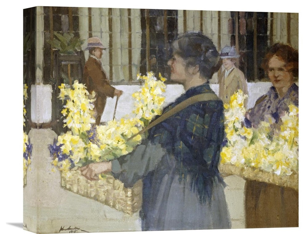 "The Flowersellers, Argyle Street, Glasgow" Artwork, 16" x 13"