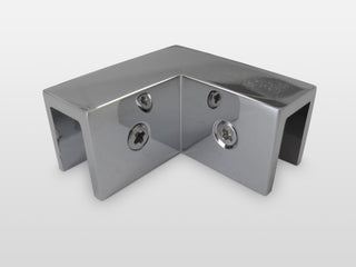 78"x34"x32" Frameless 90 Degree Shower Enclosure Wall Hinge, Polished Chrome