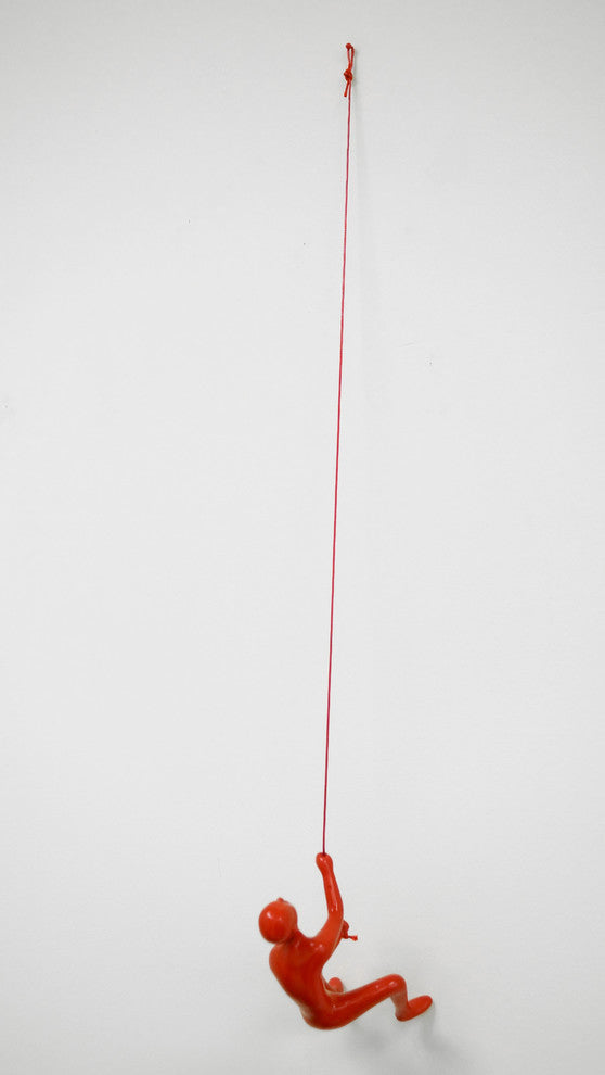 Climbing Man Wall Art, Red