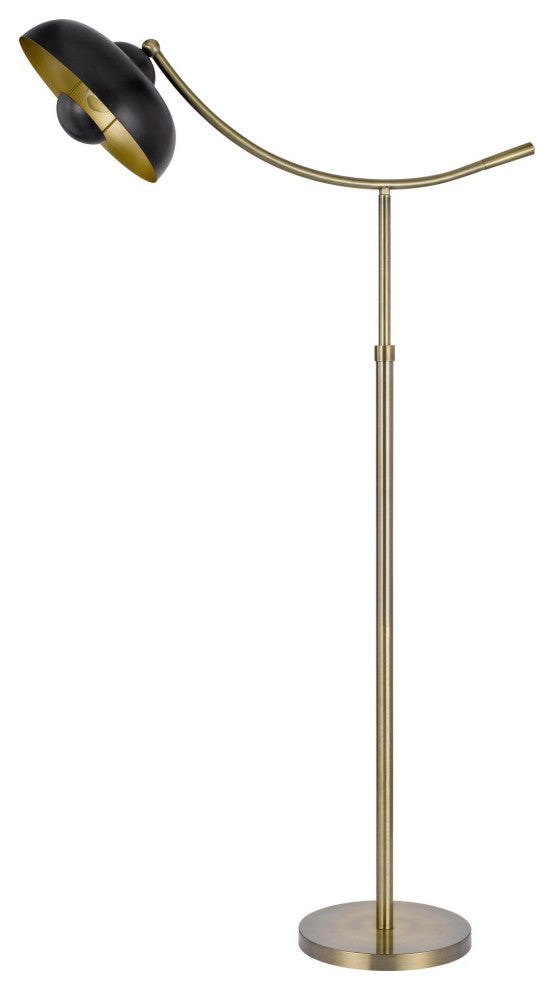 Benzara BM280520 66" Adjustable Arc Floor Lamp, Dome Shade, Dark Bronze