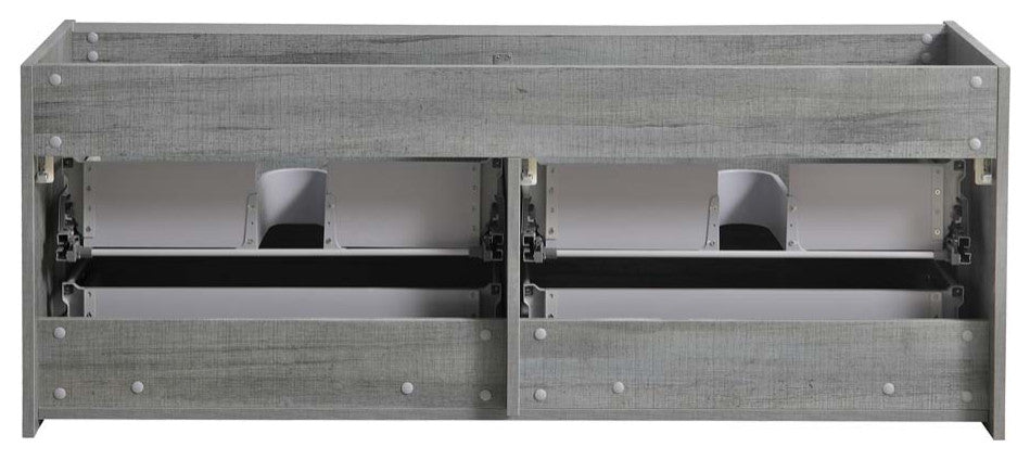 Fresca Catania 60" Ocean Gray Wall Hung Double Sink Cabinet