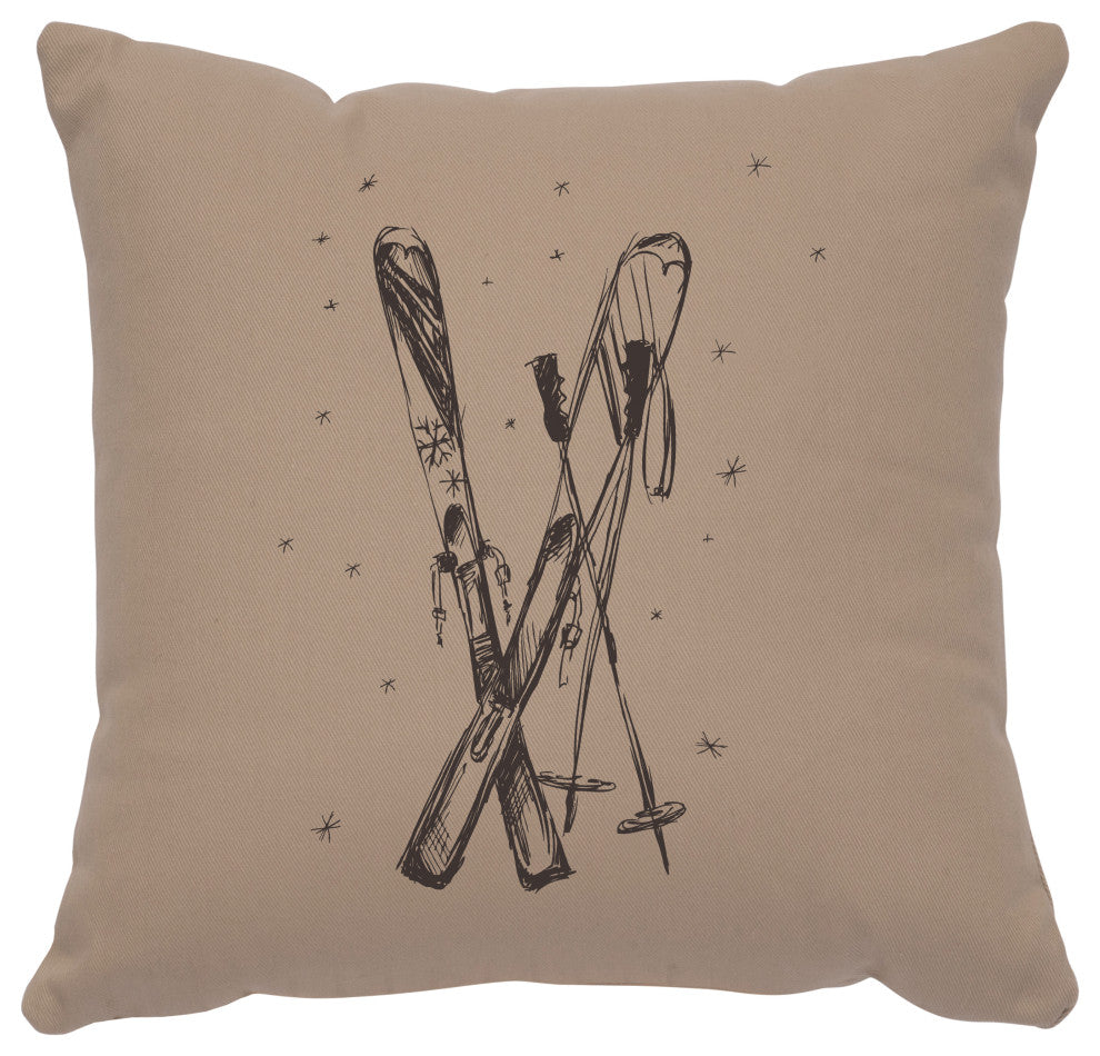 Image Pillow 16x16 Ski's Cotton Alabaster