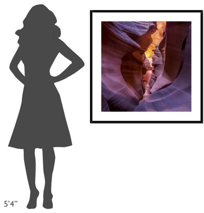 "Fire In Canyon" Framed Digital Print by Sandipan Biswas, 38"x38"