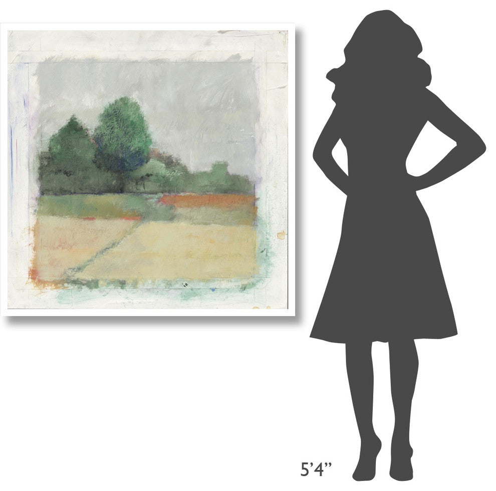 "Path Through the Field Crop Green" Paper Print by Avery Tillmon, 42"x42"