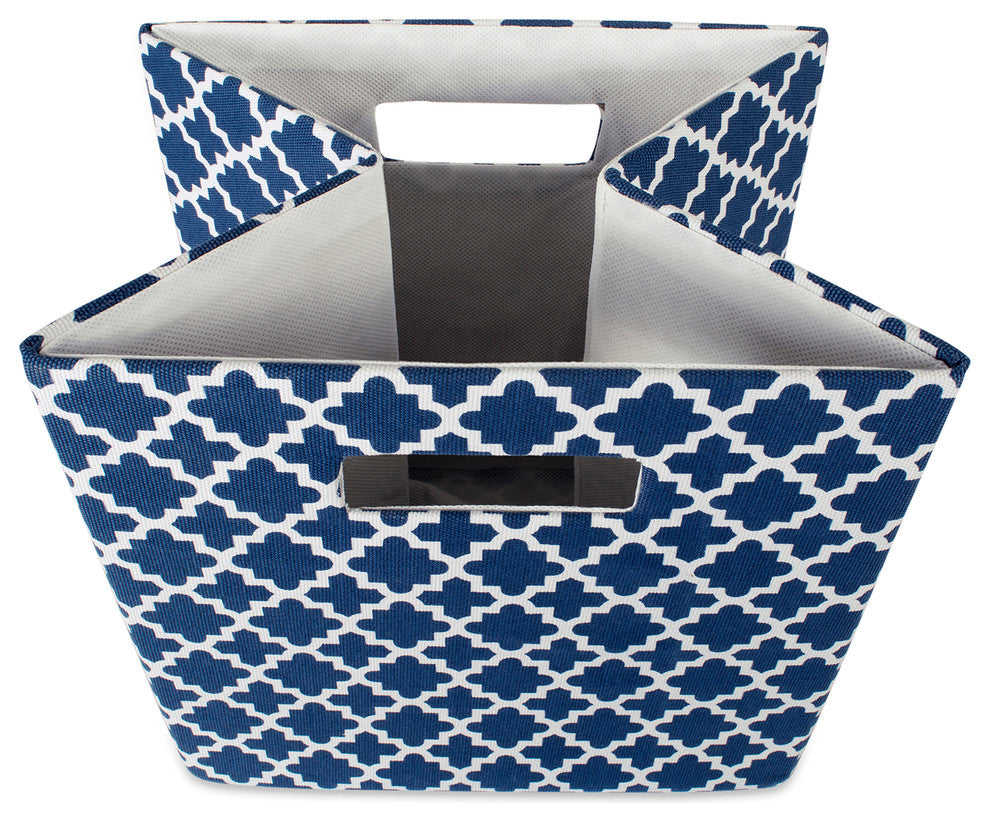 DII Polyester Cube Lattice Nautical Blue Square 11x11x11"