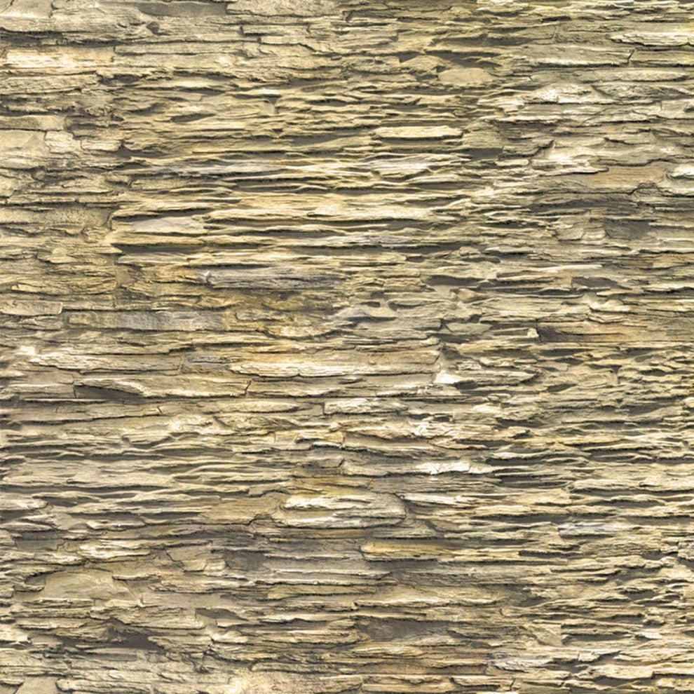 Beige Slate 3D Wall Panels, Set of 10, Covers 66 Sq Ft