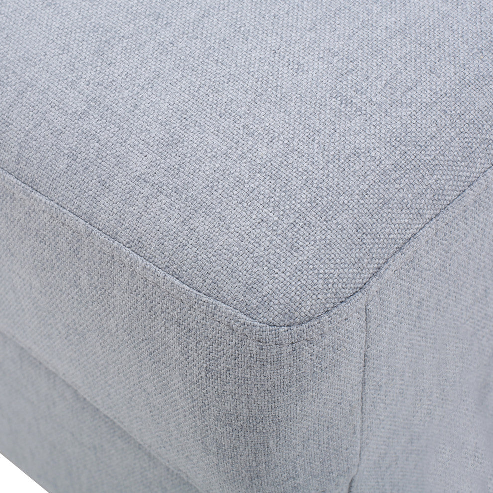 GDF Studio 7-Piece Carolina Versatile Fabric Sectional Couch, Light Gray